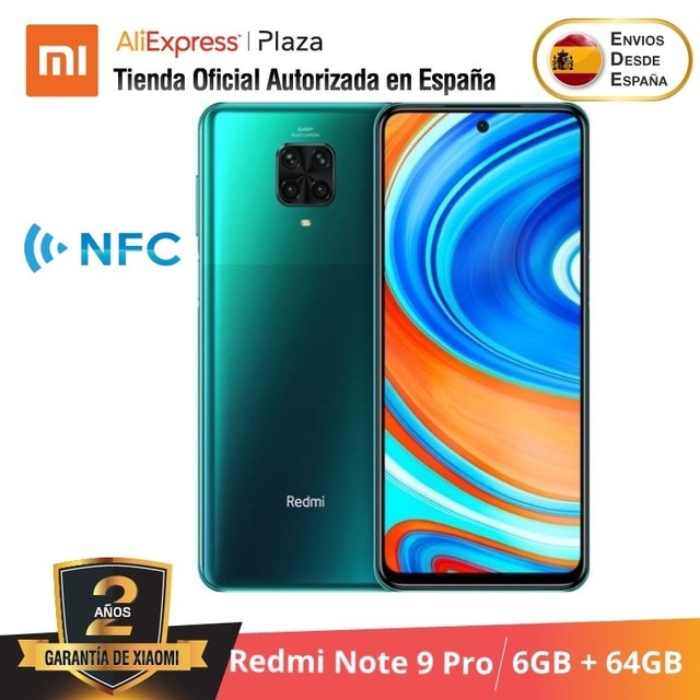 Versión Global Xiaomi Redmi Note 9 Pro (64GB/128GB ROM 6GB RAM Cámara Cuádruple de 64 MP Android Nuevo Móvil) [Teléfono Móvil Ve Versión Global Xiaomi Redmi Note 9 Pro (64GB/128GB ROM 6GB RAM Cámara Cuádruple de 64 MP Android Nuevo Móvil) [Teléfono Móvil Ve