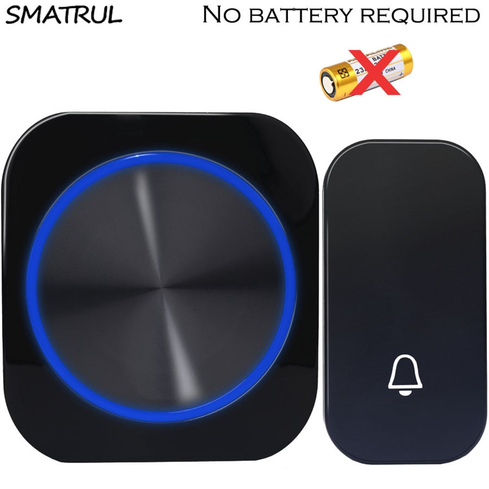SMATRUL Self Powered Waterproof Wireless DoorBell Door Bell Night Light No Battery EU Plug Smart Home 1 2 Button 1 2 Receiver SMATRUL Self Powered Waterproof Wireless DoorBell Door Bell Night Light No Battery EU Plug Smart Home 1 2 Button 1 2 Receiver