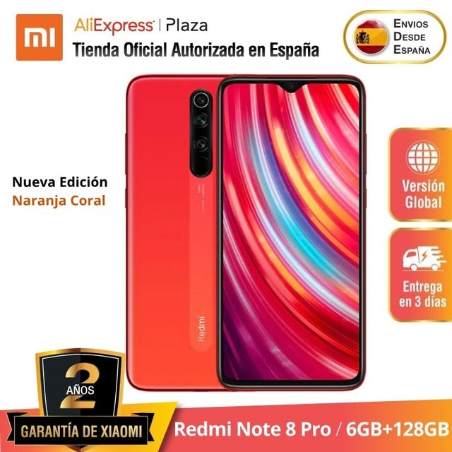 Xiaomi Redmi Note 8 Pro (64GB /128GB ROM con 6GB RAM Cámara de 64MP Android Nuevo Móvil) [Teléfono Móvil Versión Global para Esp Xiaomi Redmi Note 8 Pro (64GB /128GB ROM con 6GB RAM Cámara de 64MP Android Nuevo Móvil) [Teléfono Móvil Versión Global para Esp
