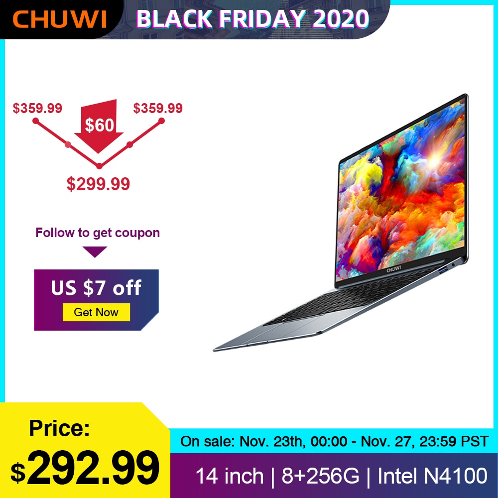 CHUWI LapBook Pro 14-inch FHD screen laptop Windows10 Intel Gemini-Lake N4100 Quad-core 8GB RAM 256GB SSD with backlit keyboard CHUWI LapBook Pro 14-inch FHD screen laptop Windows10 Intel Gemini-Lake N4100 Quad-core 8GB RAM 256GB SSD with backlit keyboard