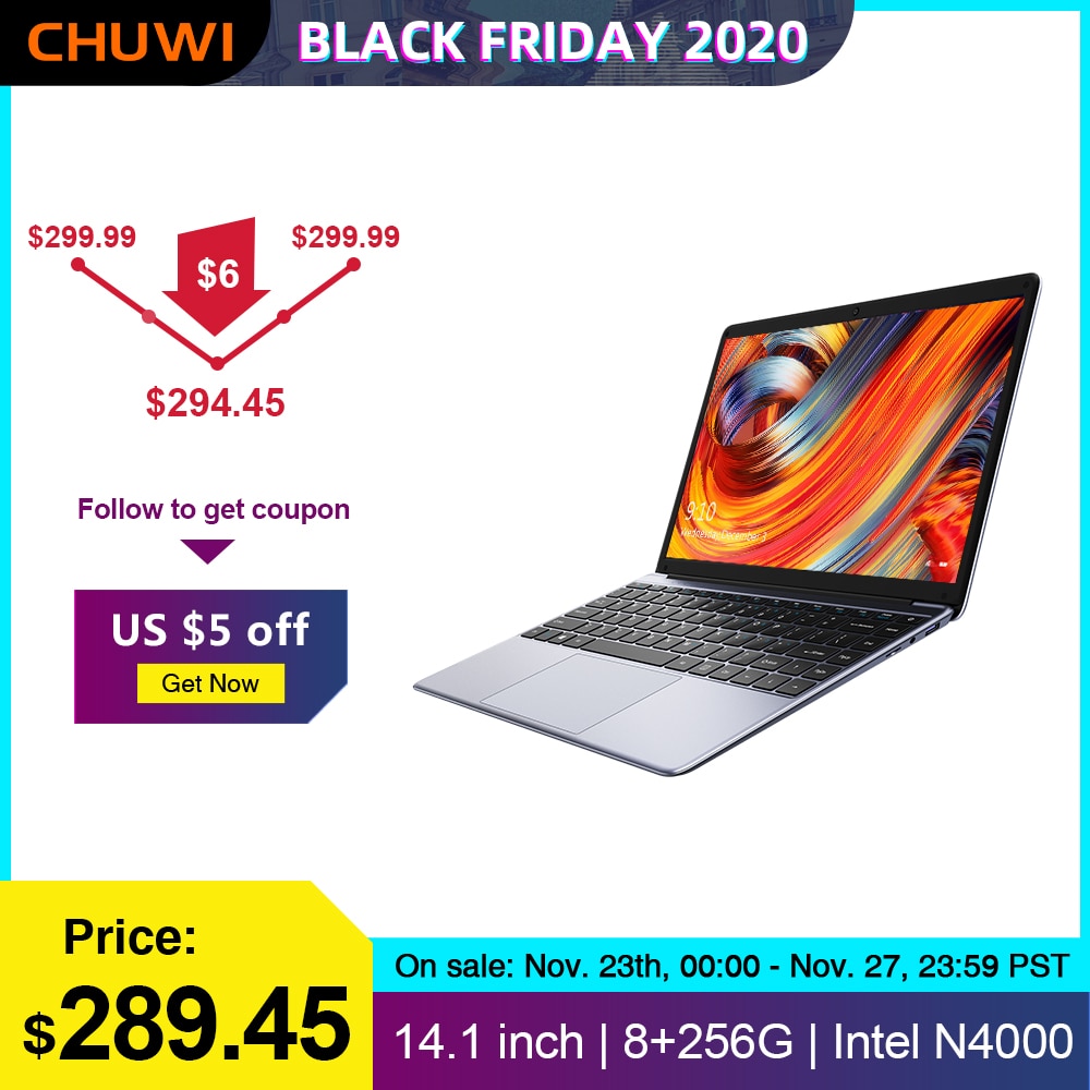 CHUWI HeroBook Pro 14.1 Inch  1920*1080 IPS Screen Intel Gemini lake N4000 Dual core Windows 10  8GB RAM 256GB SSD Laptop CHUWI HeroBook Pro 14.1 Inch  1920*1080 IPS Screen Intel Gemini lake N4000 Dual core Windows 10  8GB RAM 256GB SSD Laptop
