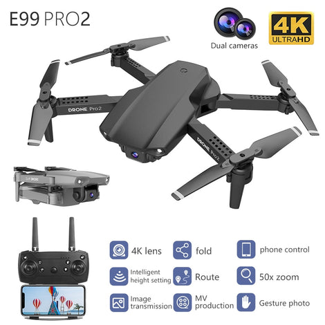 NYR E99 Pro2 RC Mini Drone 4K 1080P 720P Dual Camera WIFI FPV Aerial Photography Helicopter Foldable Quadcopter Dron Toys