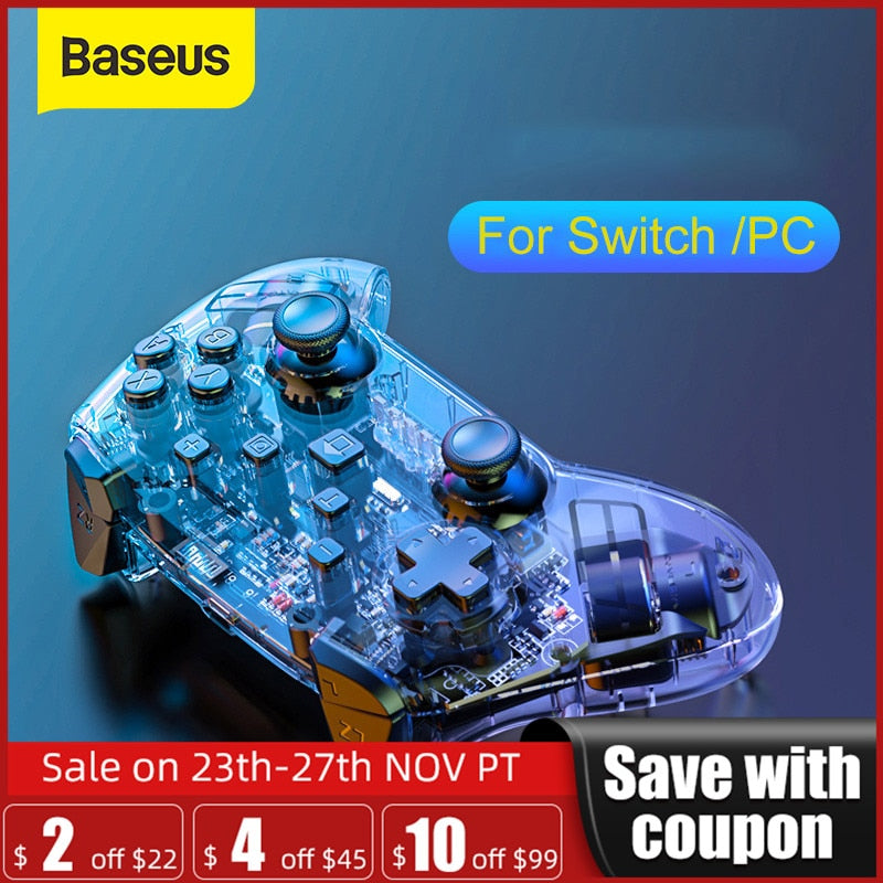 Baseus Wireless Bluetooth Gamepad For Nintendo Switch Controller Remote Console For NS PC Computer Joystick Games Accessories Baseus Wireless Bluetooth Gamepad For Nintendo Switch Controller Remote Console For NS PC Computer Joystick Games Accessories