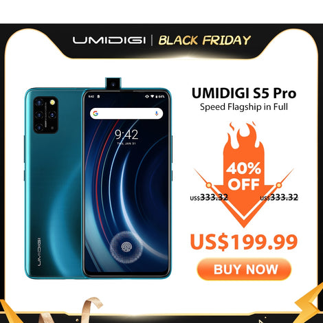 In Stock UMIDIGI S5 Pro Helio G90T Gaming Processor 6GB 256GB Smartphone FHD+ AMOLED In-screen Fingerprint Pop-up Selfie Camera