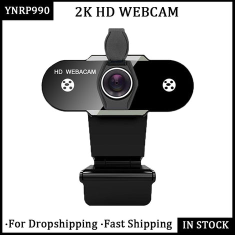 HD 1080P Webcam 2K Computer PC Web Camera with Microphone for Live Broadcast Video Calling Conference Workcamara web para pc