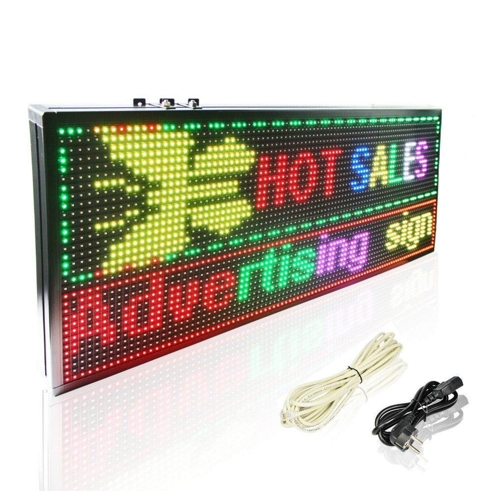 39 x14 inches P10 RGB Full Color Led Graphic Showing Advertising Board/ Digital Writing Shop OPEN Sign 39 x14 inches P10 RGB Full Color Led Graphic Showing Advertising Board/ Digital Writing Shop OPEN Sign
