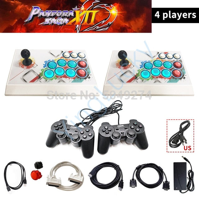 New Pandora Saga Box 12 plus 3188 in 1 Save Function Zero Delay Retro Arcade Game Console 4 players Joystick Controller 3D Games New Pandora Saga Box 12 plus 3188 in 1 Save Function Zero Delay Retro Arcade Game Console 4 players Joystick Controller 3D Games