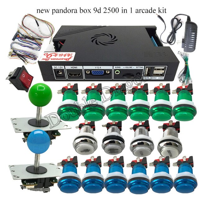 Arcade Console Diy Kit Family Home Version 2500 in 1 Pandora Box 9d with 10 3D Games LED Button 5pin Joystick Adapter Cables Arcade Console Diy Kit Family Home Version 2500 in 1 Pandora Box 9d with 10 3D Games LED Button 5pin Joystick Adapter Cables