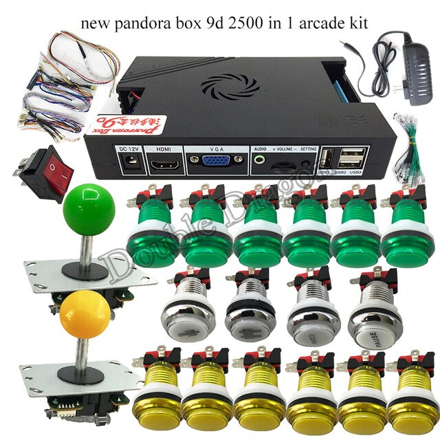 Arcade Console Diy Kit Family Home Version 2500 in 1 Pandora Box 9d with 10 3D Games LED Button 5pin Joystick Adapter Cables Arcade Console Diy Kit Family Home Version 2500 in 1 Pandora Box 9d with 10 3D Games LED Button 5pin Joystick Adapter Cables