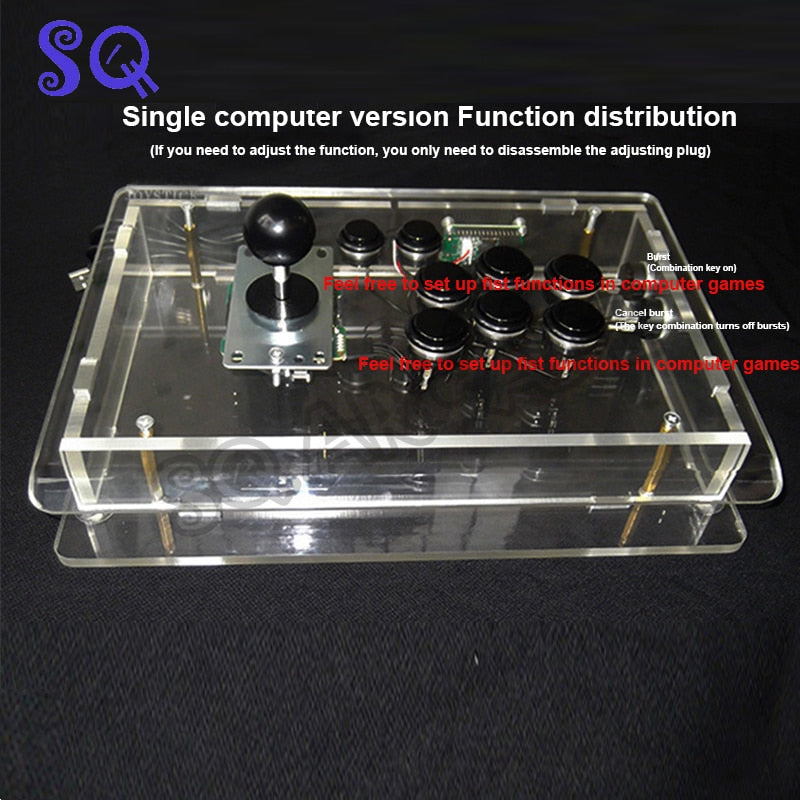 Arcade MAME Console PS3 PS Game Zero Delay Rocker Joystick Sanwa Original Push Button USB Drive PC Computer NFBA Simulator Arcade MAME Console PS3 PS Game Zero Delay Rocker Joystick Sanwa Original Push Button USB Drive PC Computer NFBA Simulator