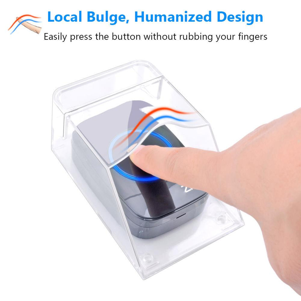 Waterproof Doorbell Cover Wireless Tough Smart Doorbell Ring Chime Button Outdoor Transparent Double-Sided Tape Transmitter New Waterproof Doorbell Cover Wireless Tough Smart Doorbell Ring Chime Button Outdoor Transparent Double-Sided Tape Transmitter New