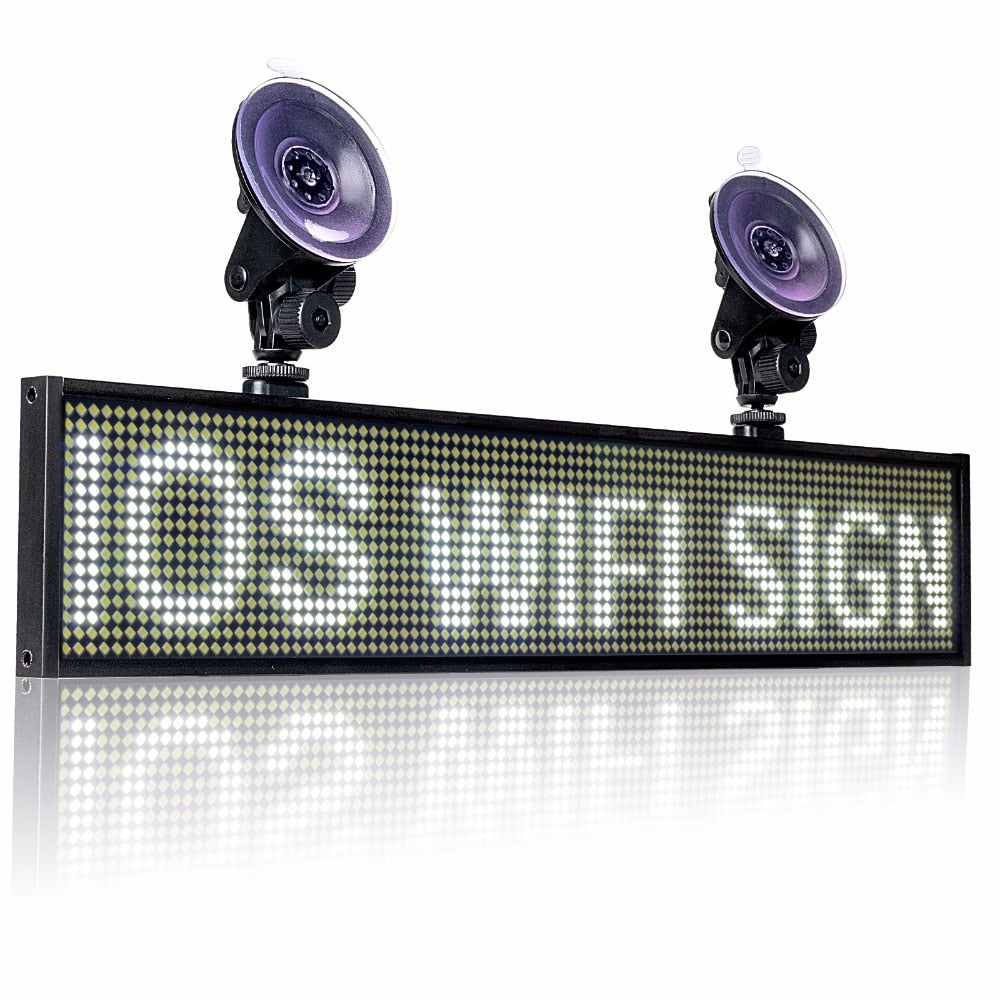 Hot 12V P5mm SMD LED Signs 50cm white Bright Digital Programmable Scrolling Ad Message Display board / Business Tools +2 sucker Hot 12V P5mm SMD LED Signs 50cm white Bright Digital Programmable Scrolling Ad Message Display board / Business Tools +2 sucker