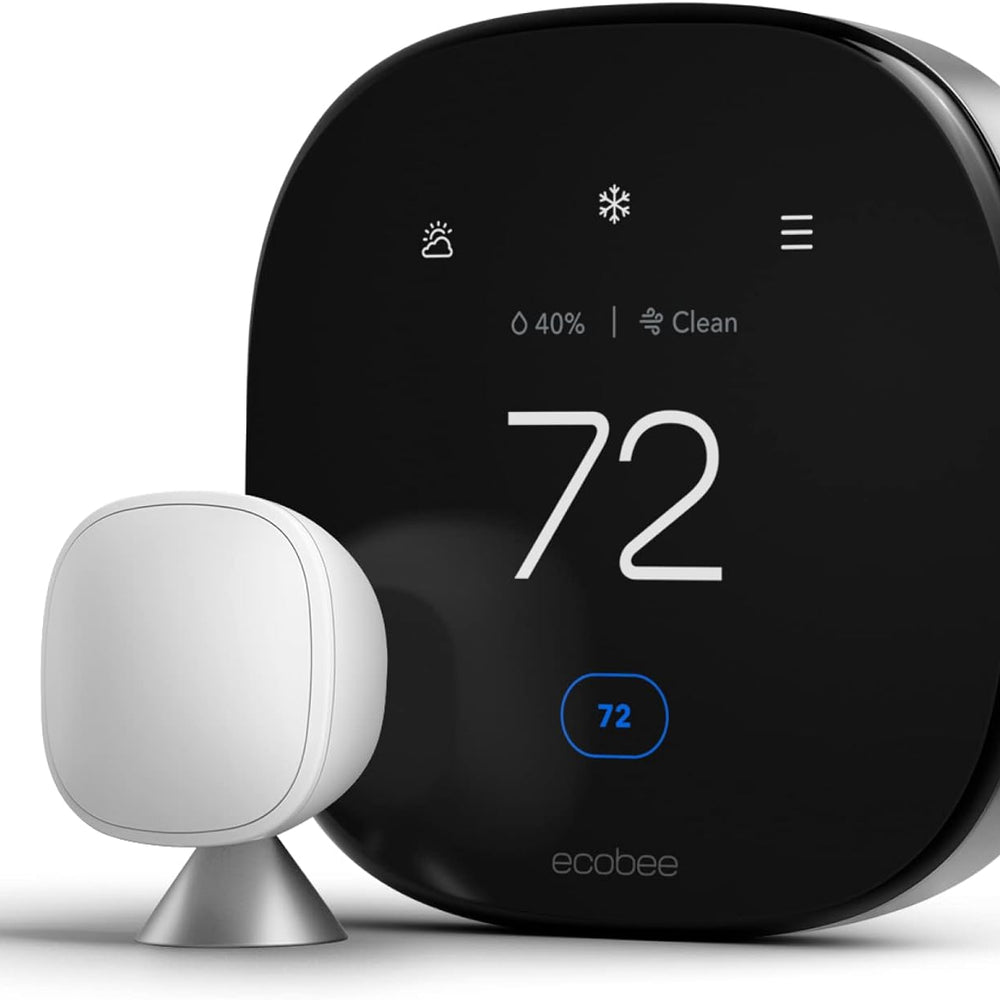 ecobee New Smart Thermostat Premium with Smart Sensor and Air Quality Monitor - Programmable Wifi Thermostat - Works with Siri, Alexa, Google Assistant