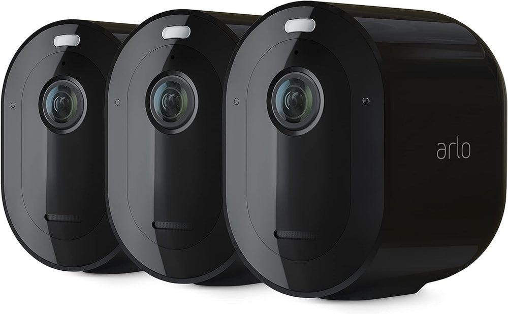 Arlo Pro 4 Spotlight Camera 4 Pack - Wireless Security, 2K Video & HDR, Color Night Vision, 2 Way Audio, Direct to WiFi No Hub Needed, VMC4450P (Renewed)
