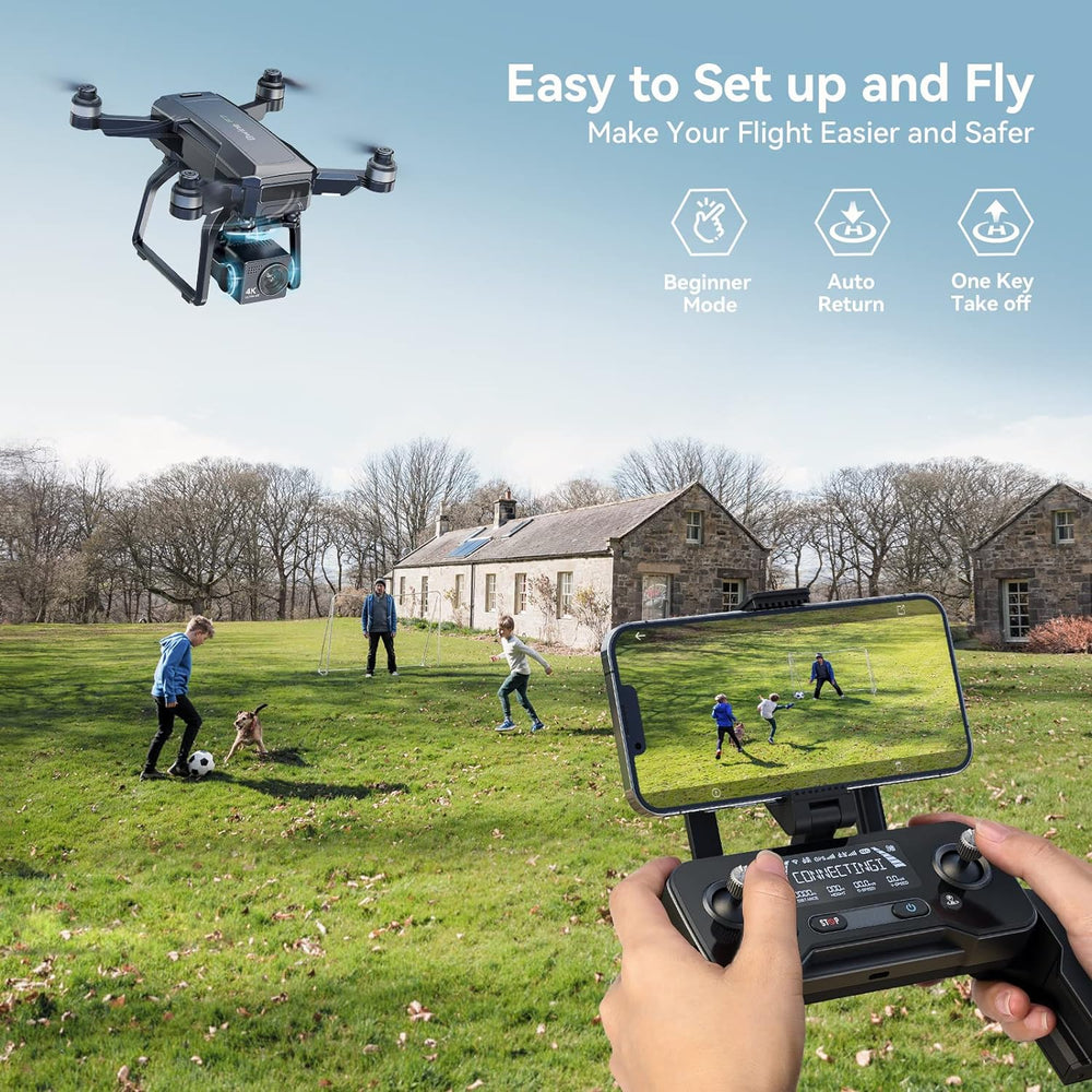 Bwine F7 GPS Camera Professional Drone with FAA Certification Completed for Adults 4K Night Vision, 3-Axis Gimbal, 2 Miles Long Range, 75 Mins Flight Time, with 3 Battery, Auto Return+Follow Me+Fly Around+Beginner Mode