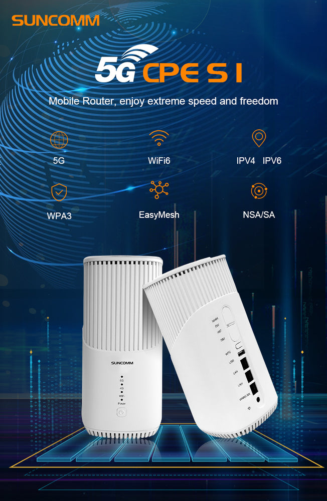 Suncomm SUNCOMM S1 5G CPE pro wifi6 with sim card slot Indoor wireless router ...