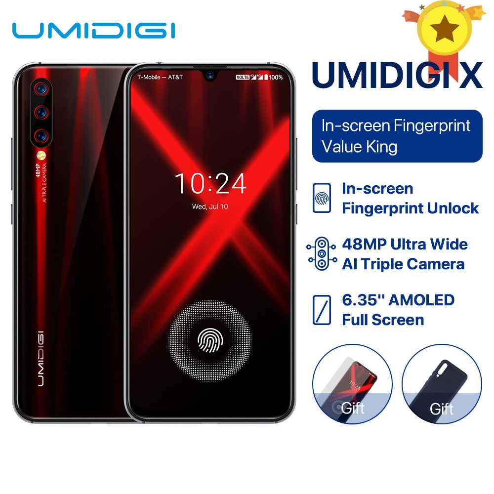 2019 new Global Version UMIDIGI X In-screen Fingerprint 6.35