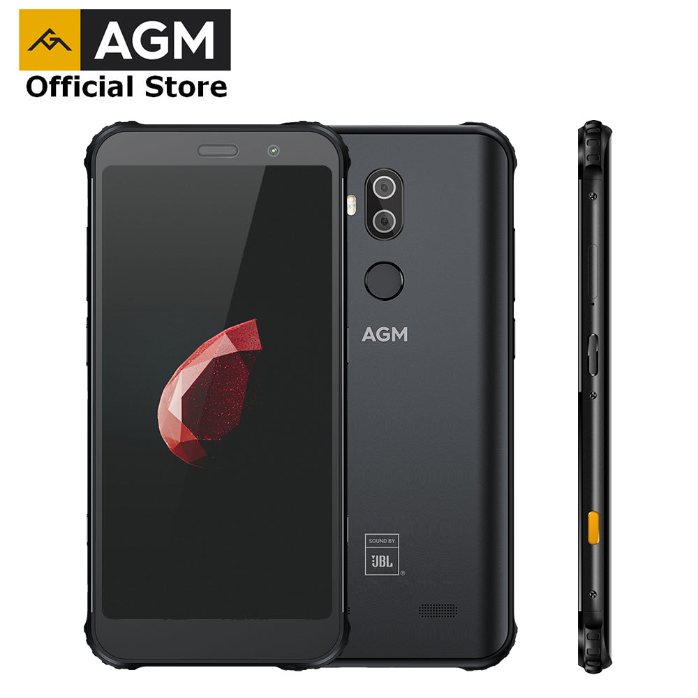 OFFICIAL AGM X3 JBL-Cobranding 5.99'' 4G Smartphone 8G+64G SDM845 Android 8.1 IP68 Waterproof Mobile Phone Dual BOX Speaker NFC