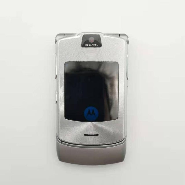 Original Motorola Razr V3i 100% Unlocked Flip GSM Bluetooth MP3 Quad Band Mobile Cell Phone Refurbished Free shipping