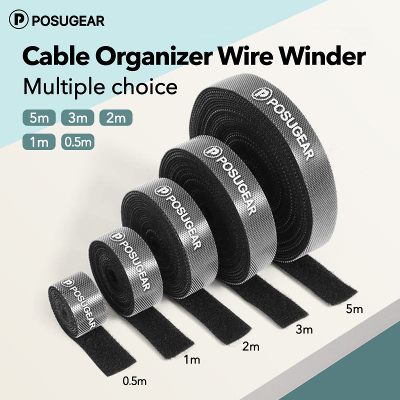 posugear Cable Organizer Wire Winder Earphone Holder Mouse Cord Protector HDMI Cable Management For iPhone Samsung Xiaomi cable