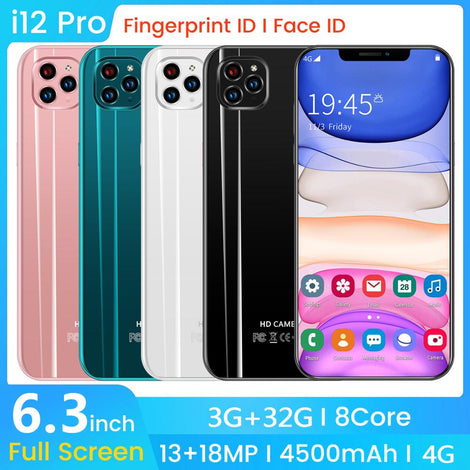 SAILF i12 pro Android 9.0 Octa Core Mobile Phone 6.3' FHD+ 18MP Triple Camera 3G RAM 32GB ROM Smartphone 4G gsm Global unlocked