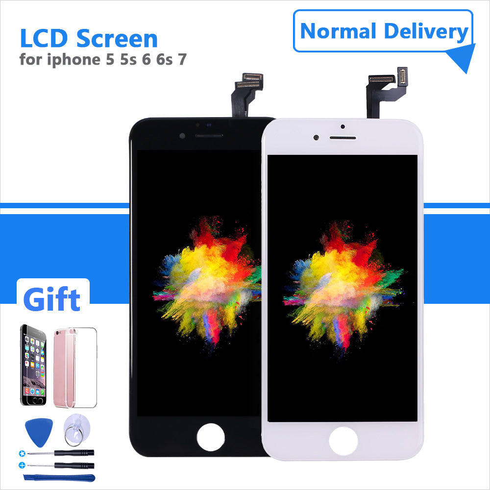 AAAA+ Quality Assembly LCD Display Pantalla for iPhone 6s 6 7 5 5s LCD Screen Touch Digitizer + tools + Protective glass film