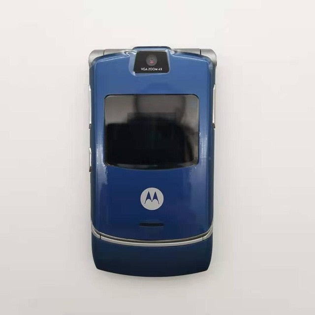 100% Original V3 World Version Flip GSM Quad Band Motorola Razr V3 mobile phone one year warranty Free shipping