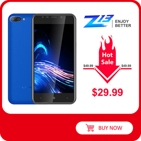 LEAGOO Z13 Mobile Phone 5.0" IPS Screen 1GB RAM 8GB ROM Dual Rear Camera Dual SIM 2000mAh Android Quad Core 3G Smartphone