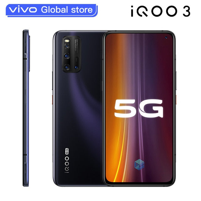 vivo iQOO 3 Snapdragon865 Android 8G 256G Smartphone 55w Fast Charing with 4440mAh Battery NFC  48.0MP 5G Mobile Phone