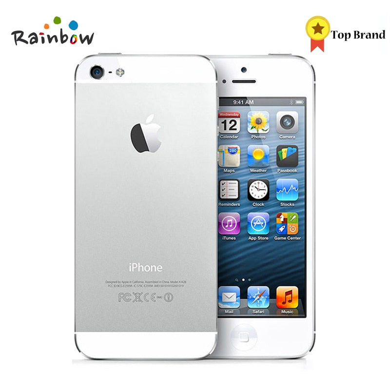 Original iPhone 5 IOS Factory Unlocked Cell Phone, IPS 8.0MP GPS 3G IOS System Used GSM Mobile