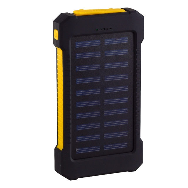 Hot Solar Power Bank Waterproof 30000mAh Solar Charger 2 USB Ports External Charger Powerbank for Xiaomi MI iPhone 8 Smartphone