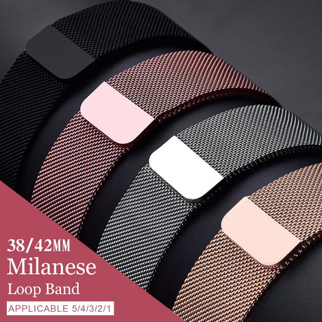 Milanese Loop For Apple Watch band strap 42mm 38mm for iwatch 5/4/3/2/1 44mm 40mm Stainless Steel Link Bracelet wrist watchband