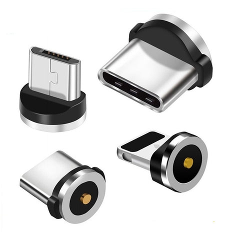 Cabo magnético redondo tipo c micro usb c 8 pinos plugues rápido carregamento adaptador telefone microusb tipo-c ímã carregador plug