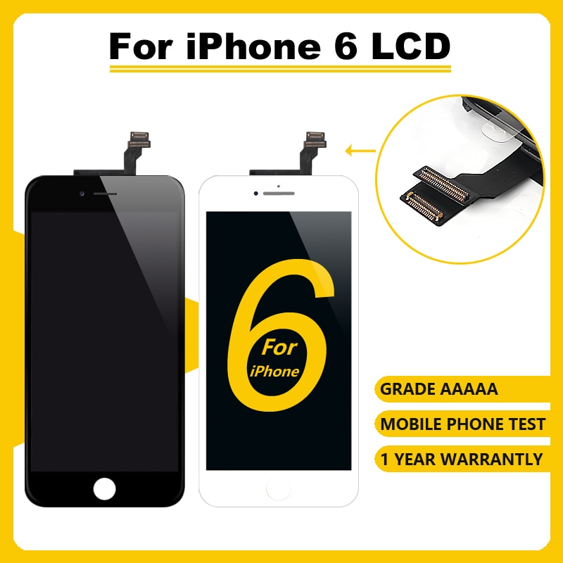 Grade AAAA+++ LCD Display For iPhone  6 6s ' Touch Screen Digitizer Assembly. No Dead Pixel+Tempered Glass+Tools+TPU Case