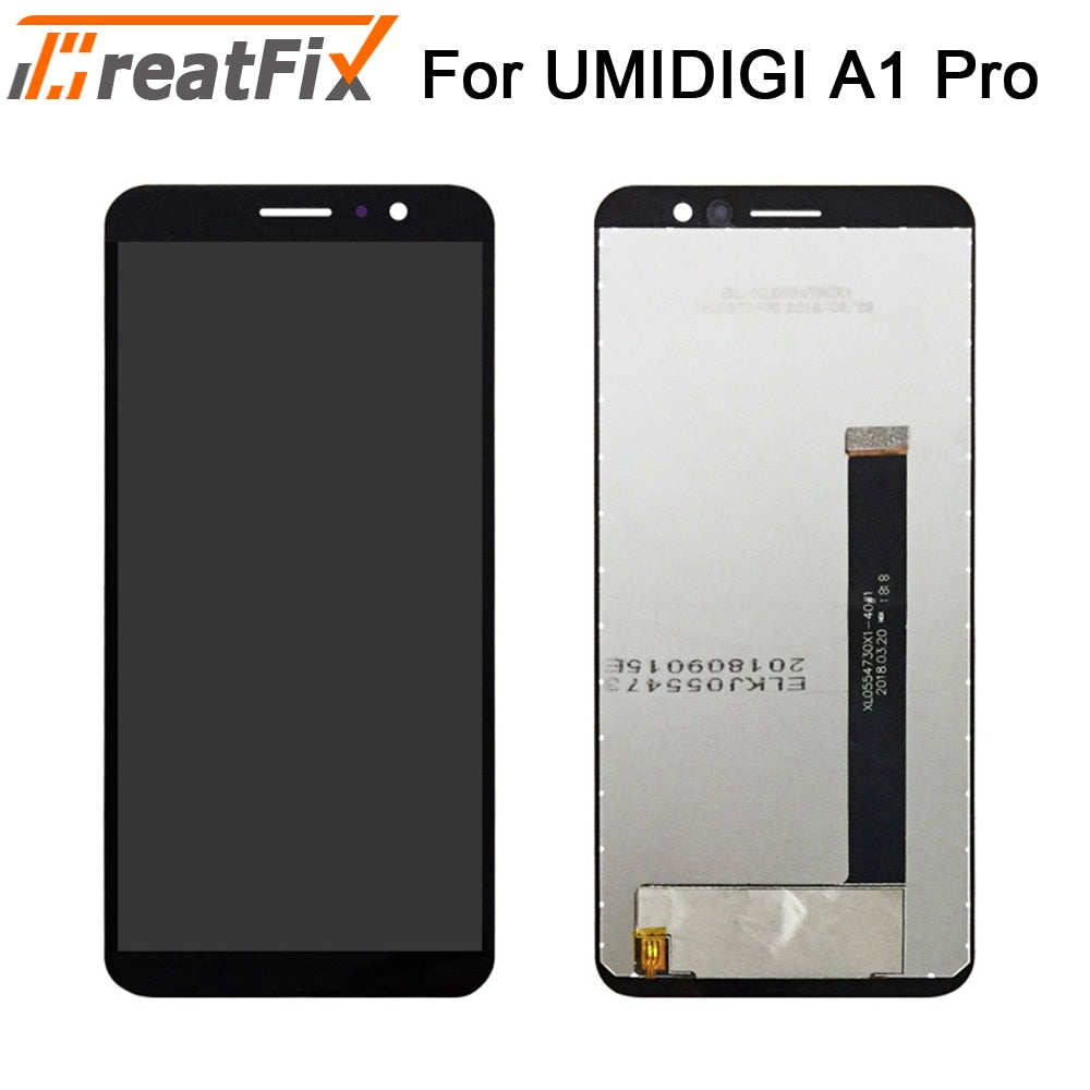 For UMIDIGI A1 PRO LCD Display+Touch Screen 100% Original Tested LCD Digitizer Glass Panel Replacement For UMIDIGI A1 PRO