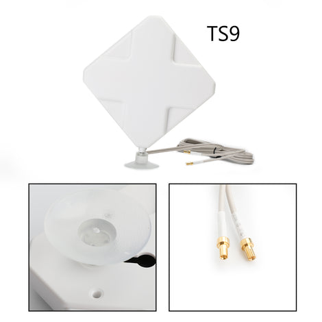 Artudatech 35dBi 3G 4G LTE Dual MIMO Antenna Booster Aerial TS9 Connector For Huawei BI622 For Netgear 782s