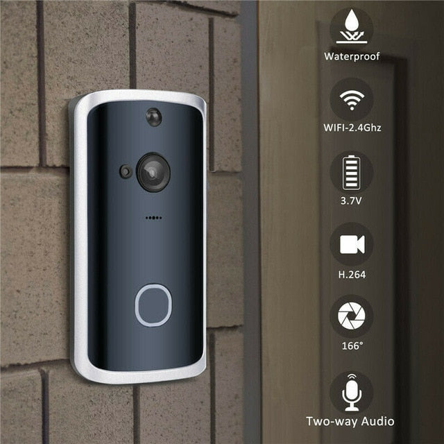 Universal Smart Door Bell Wireless Ring Doorbell WiFi Visual Camera Phone Anti-theft Alarm Home Security timbre