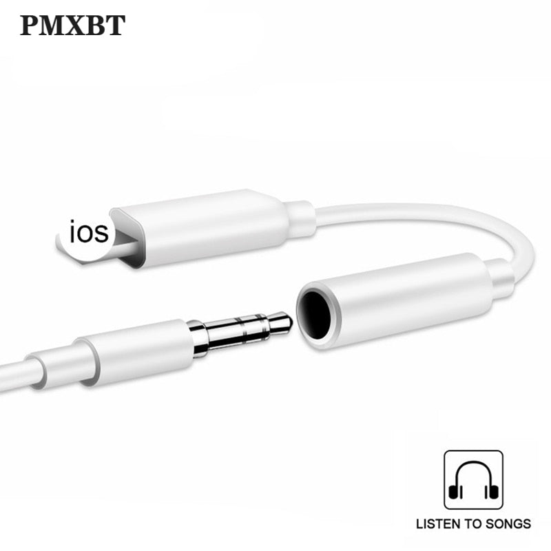 3.5mm Jack Audio Cable Adapter for iPhone X XS Max 8 7 Plus  Earphone Aux Splitter Headphone 12 IOS Syetem Converter Accessories