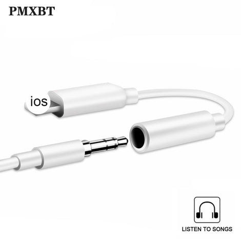 3.5mm Jack Audio Cable Adapter for iPhone X XS Max 8 7 Plus  Earphone Aux Splitter Headphone 12 IOS Syetem Converter Accessories