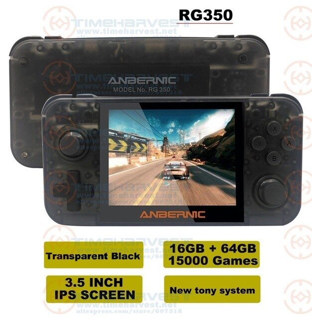 NEW ANBERNIC RG350 IPS Retro Games 350M Video games Upgrade game console ps1 game 64bit opendingux 3.5 inch 15000+games rg350M