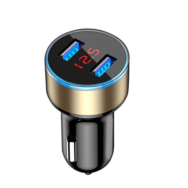 3.1A LED Display USB Phone Charger Car-Charger for Xiaomi Samsung For iPhone 11 Pro 7 8 Plus Mobile Phone Adapter Car Charger