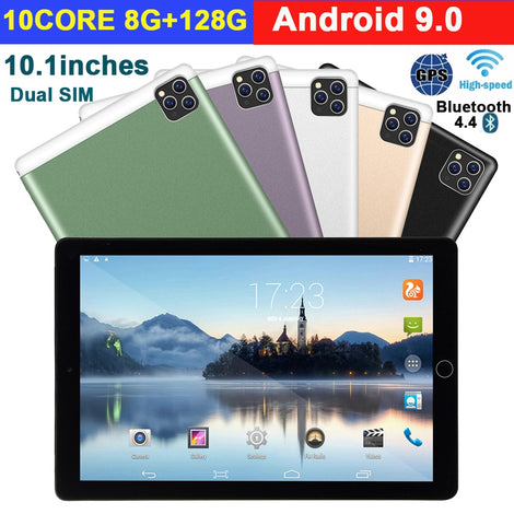 2020 New 10 inch Tablet Pc Android 9.0 8G+128G Wifi Tablette 3G Phone Call Dual SIM Dual Camera GPS Bluetooth Android Tablets