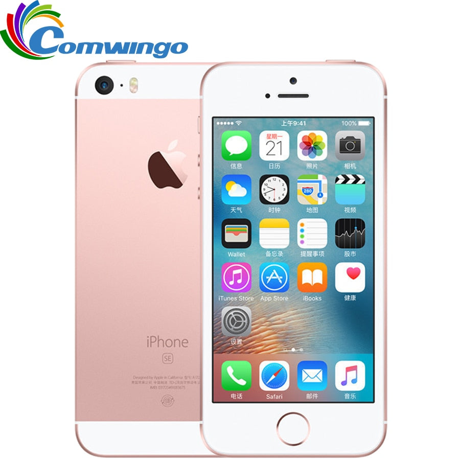 Original Unlocked Apple iPhone SE Cell Phone 4G LTE 4.0' 2GB RAM 16/64GB ROM A9 Dual-core Touch ID Mobile Phone Used iphonese