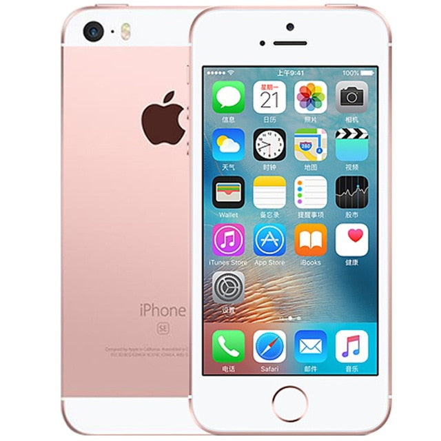 Original Unlocked Apple iPhone SE Cell Phone 4G LTE 4.0' 2GB RAM 16/64GB ROM A9 Dual-core Touch ID Mobile Phone Used iphonese