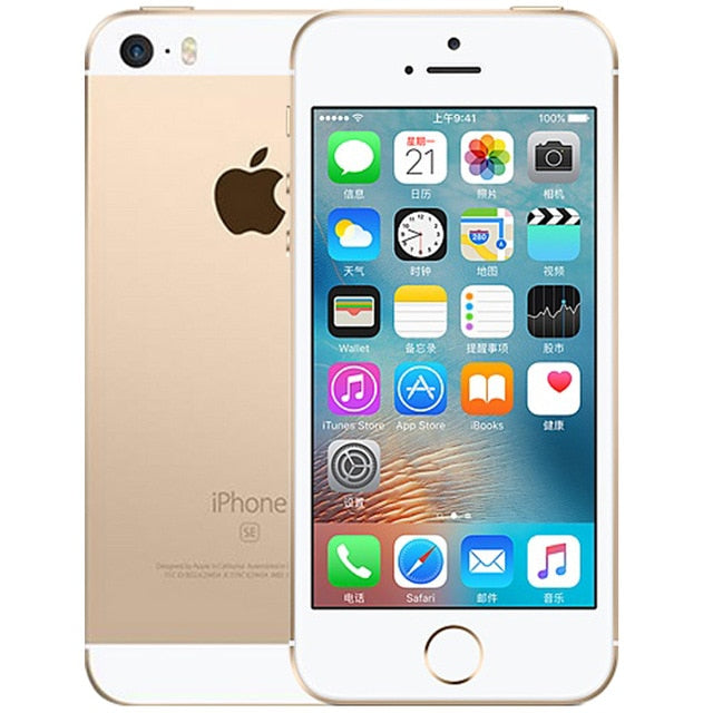 Apple iPhone SE Dual Core Cell Phones 12MP iOS Fingerprint Touch ID  2GB RAM 16/64GB ROM 4G LTE Refurbished iPhone se