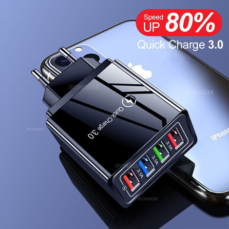 USB Charger Quick Charge 3.0 4.0 QC3.0 Fast Charging Mobile Phone Charger For iPhone X Samsung Xiaomi Huawei Tablet Wall Adapter