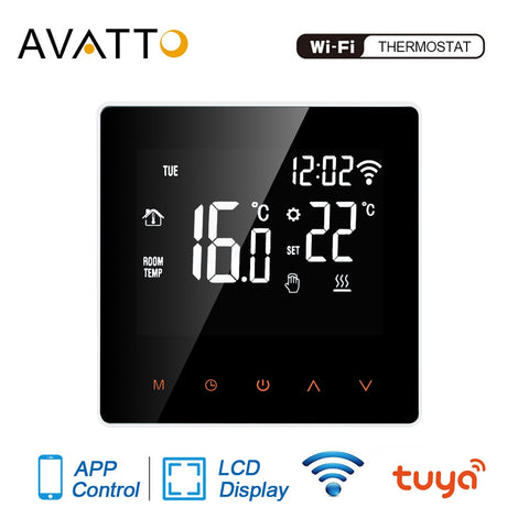 AVATTO Tuya WiFi Smart Thermostat, Electric floor Heating Water/Gas Boiler Temperature Remote Controller for Google Home, Alexa