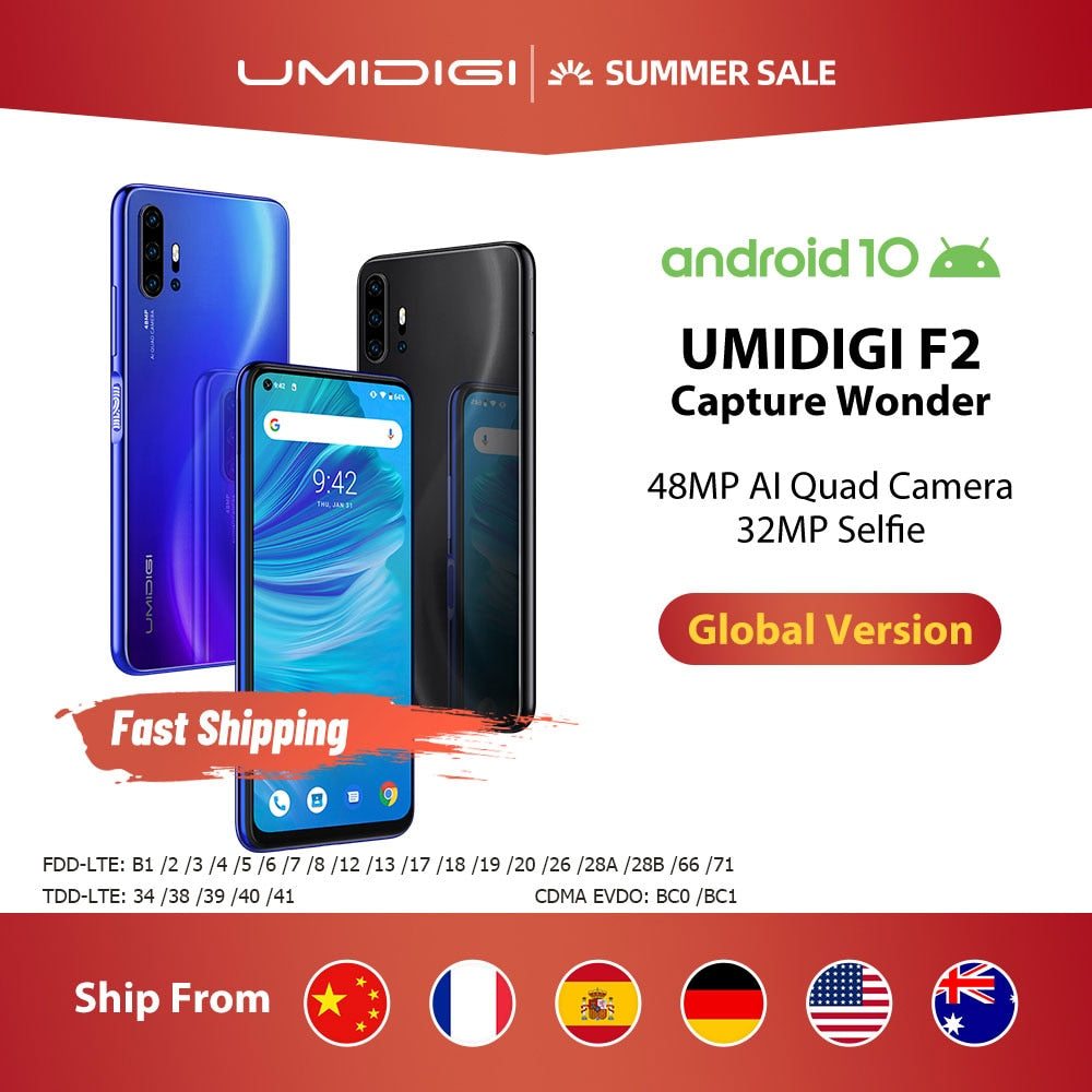UMIDIGI F2 Android 10 Global Bands 6.53