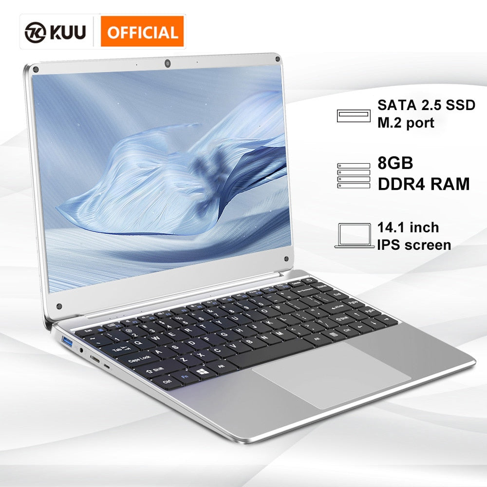 14.1 inch 8GB DDR4 RAM 128G 256G SSD Notebook 1920*1080 Laptop Full Layout Keyboard WiFi Bluetooth RJ45 for student office