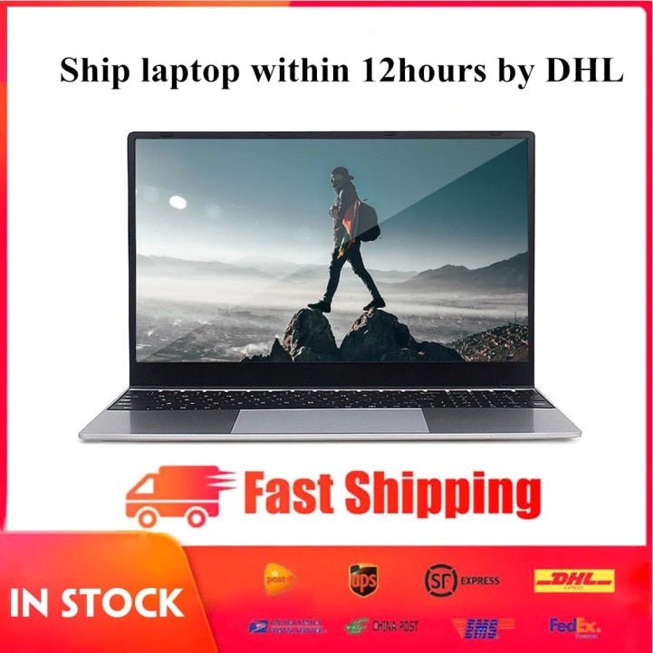 15.6 inch Laptop Intel J3160 8G RAM 256G SSD Notebook Computer Quad Core Windows 10 HDMI USB 3.0 WIFI Stock Clearance Last One